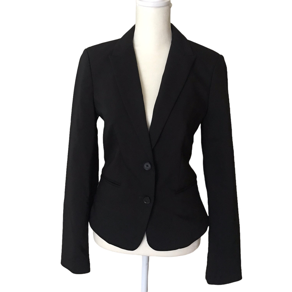 Express Two Button Suit Blazer Black Jacket Size 2